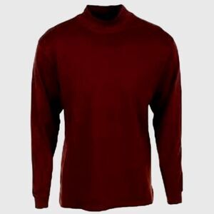 Croft & Barrow Long Sleeve Casual Plum Mock Neck Pull-over XL